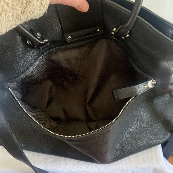 Salvatore Ferragamo Pebbled Leather Satchel/Crossbody - Picture 5 of 11